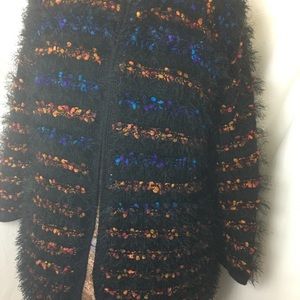 Coat, hand knitting, decorative yarn buckle
